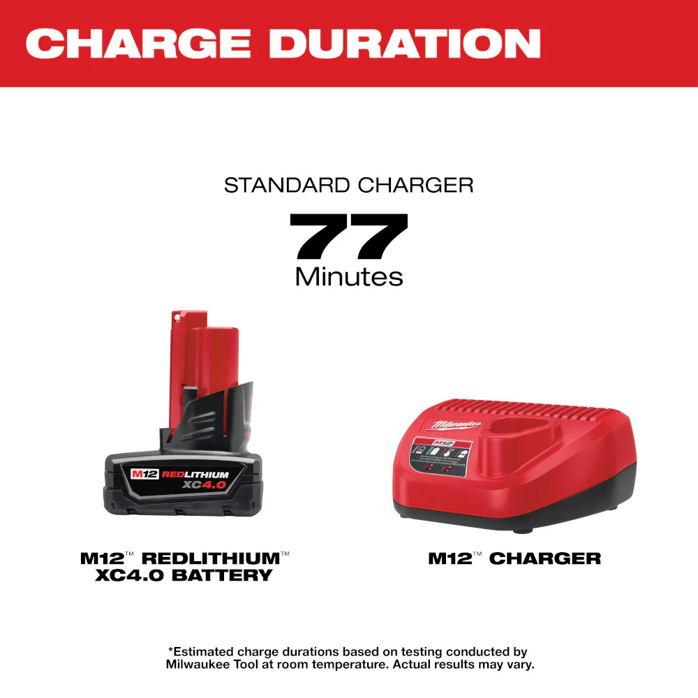 Milwaukee 48-11-2440, M12 REDLITHIUM XC Extended Capacity Battery (4.0 Ah) - Image 3