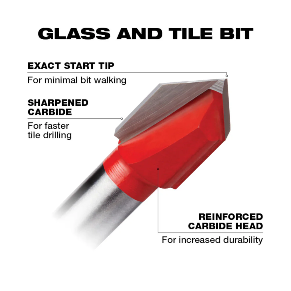 Milwaukee 48-20-8981, 3/16" Glass and Tile Bit - Image 4
