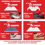 Milwaukee 48-22-1503, FASTBACK w/ Storage & FASTBACK Compact Knife Set - Image 10