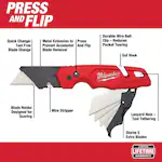 Milwaukee 48-22-1503, FASTBACK w/ Storage & FASTBACK Compact Knife Set - Image 3
