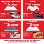 Milwaukee 48-22-1504, FASTBACK w/ Storage & 50PC General Utility Blades Set - Image 5