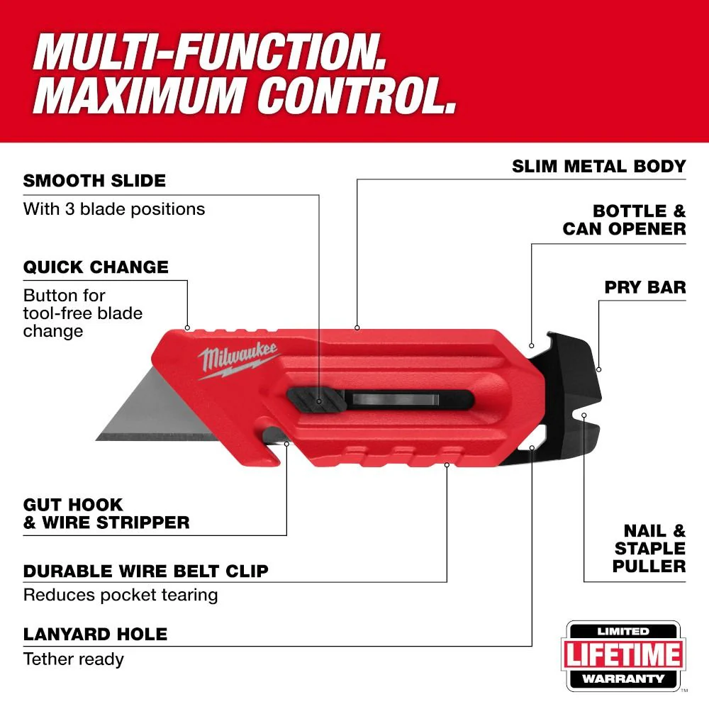 Milwaukee 48-22-1517, Multi-function Compact Utility Knife - Image 2