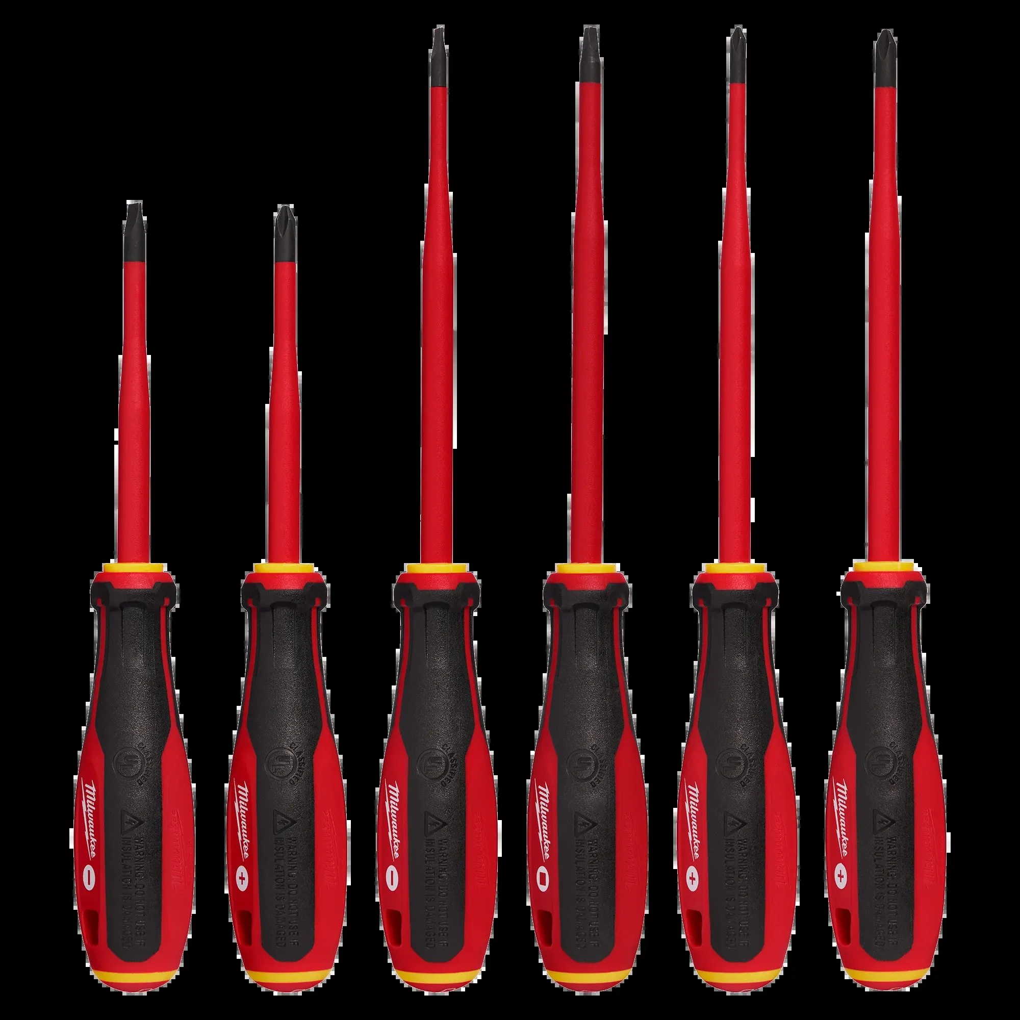 Milwaukee 48-22-2206, 6pc 1000V Insulated Slim Tip Screwdriver Set - Image 4