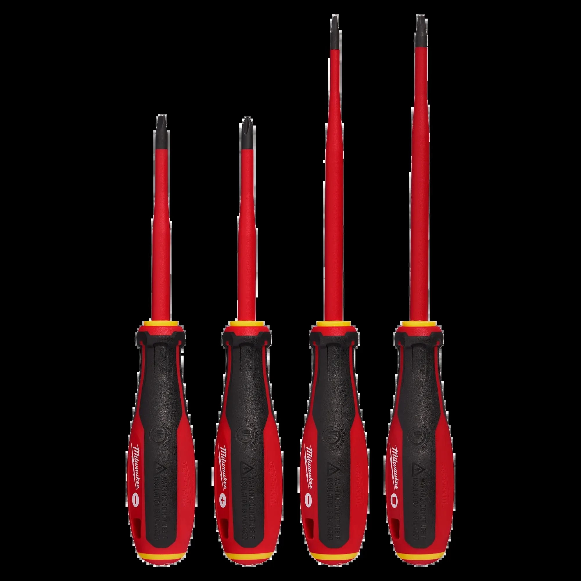 Milwaukee 48-22-2219, 4pc 1000V Insulated Slim Tip Screwdriver Set - Image 4