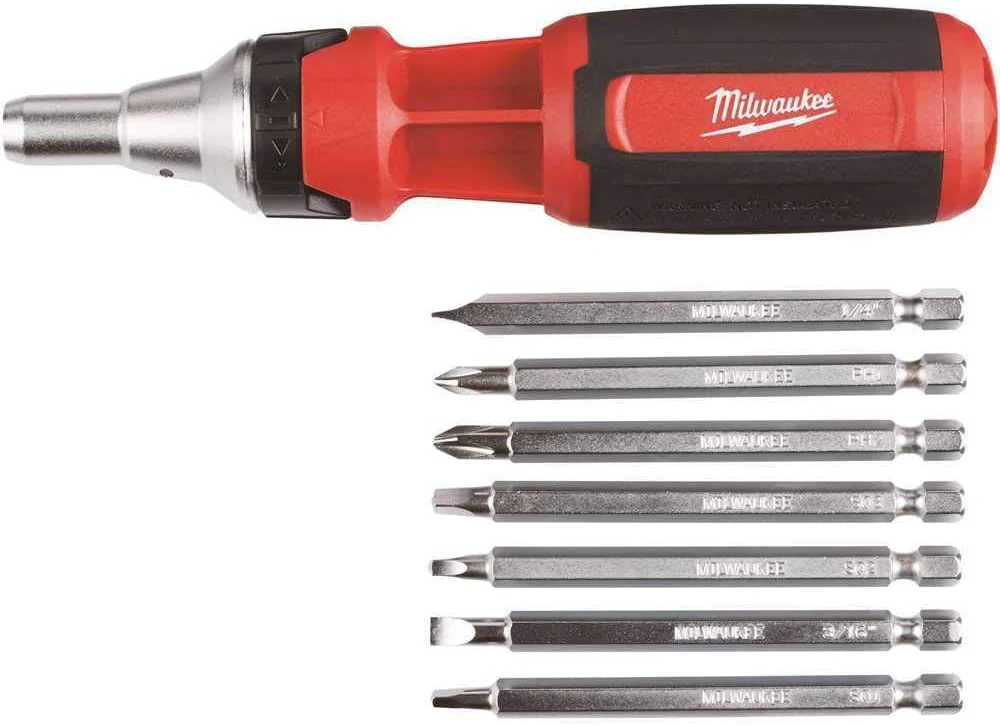 Milwaukee 48-22-2322, 9-in-1 Square Drive Ratcheting Multi-bit Driver - Image 2