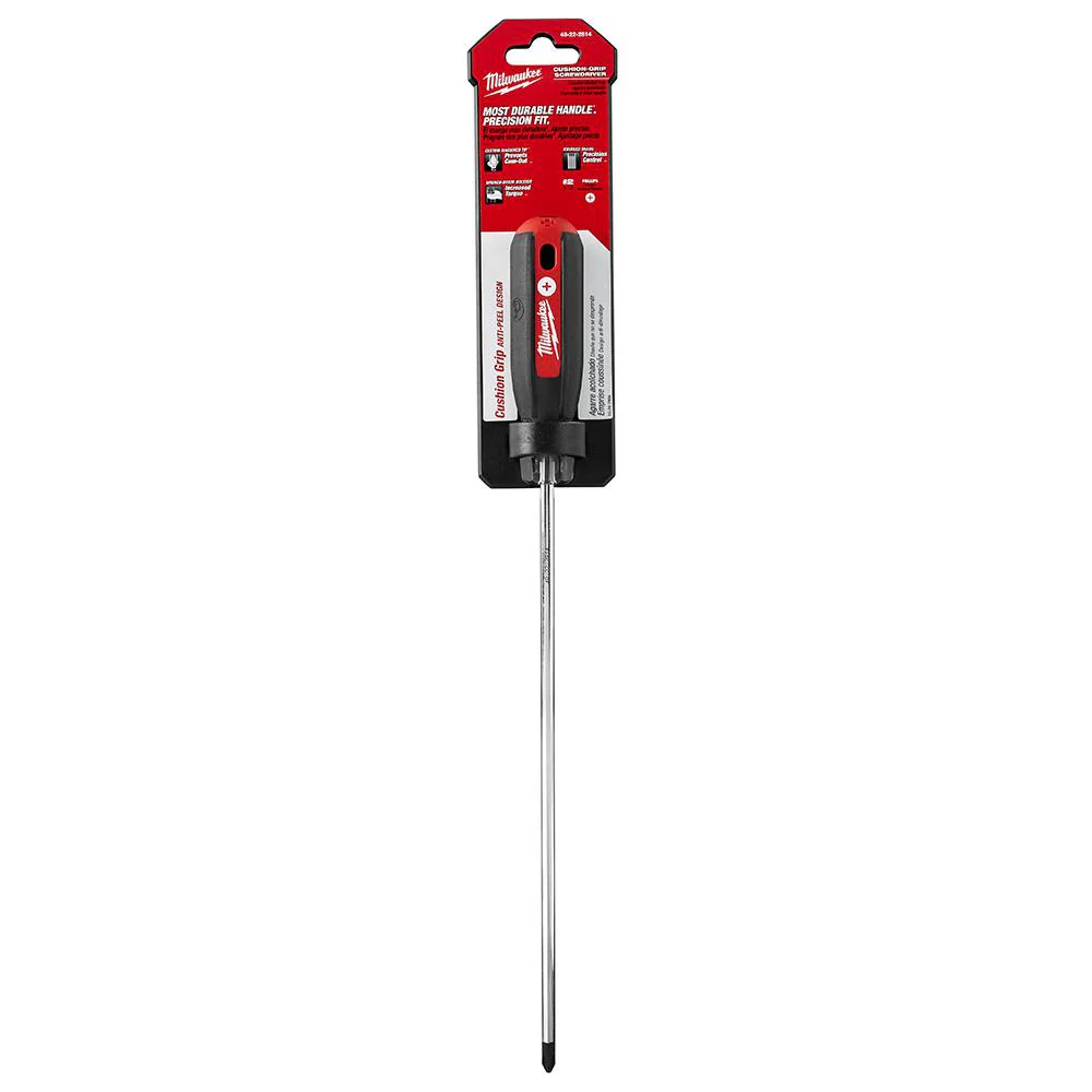 Milwaukee 48-22-2814, #2 Phillips - 10" Cushion Grip Screwdriver (Discontinued)