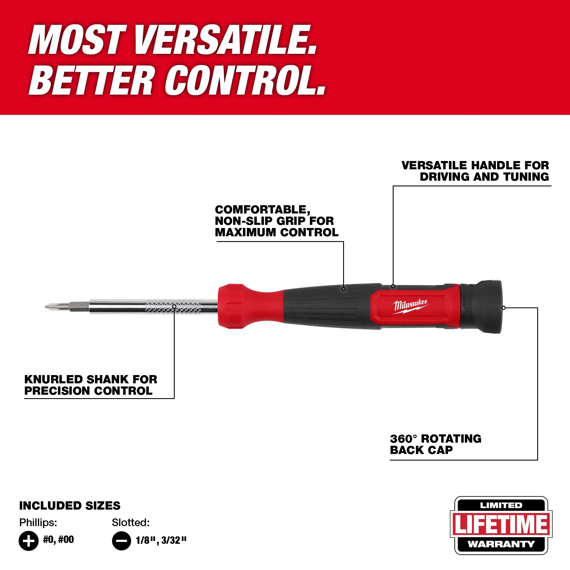Milwaukee 48-22-2930, 4-in-1 Precision Multi-Bit Driver - Image 2