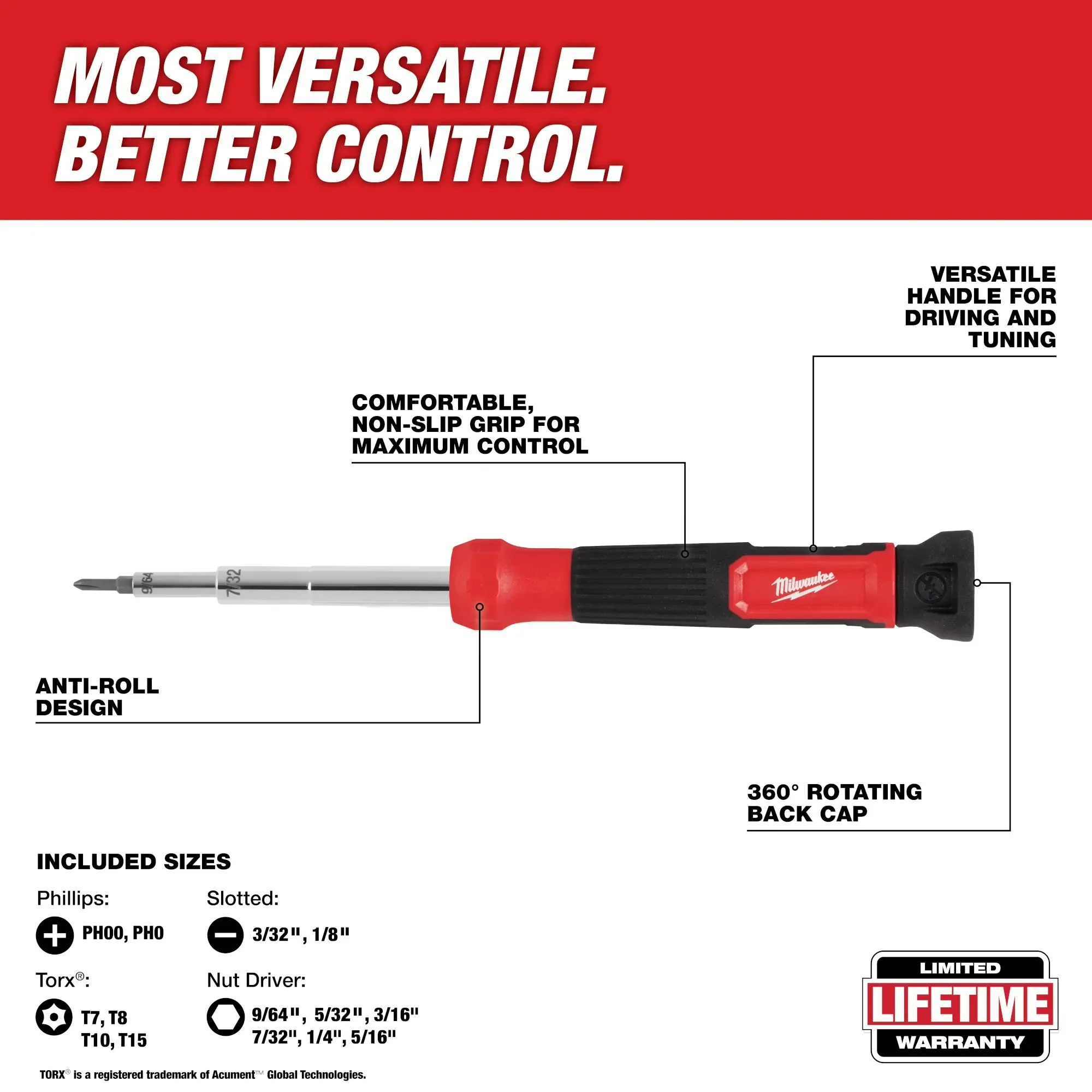 Milwaukee 48-22-2933, 14-in-1 Precision Multi-Bit Screwdriver - Image 4