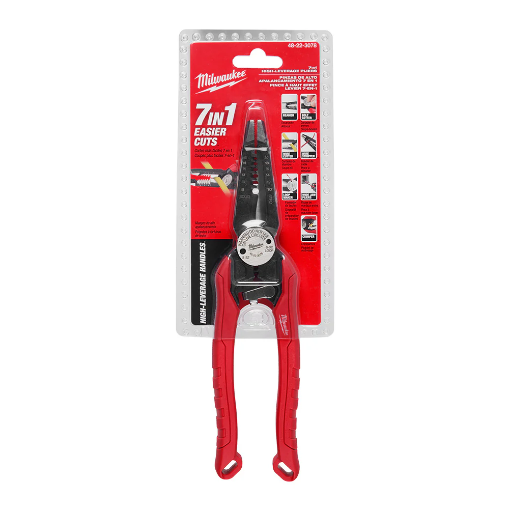 Milwaukee 48-22-3078, 7 in 1 High-Leverage Combination Pliers - Image 5