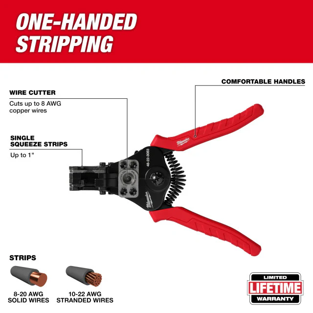 Milwaukee 48-22-3083, AUTOMATIC WIRE STRIPPER AND CUTTER - Image 2