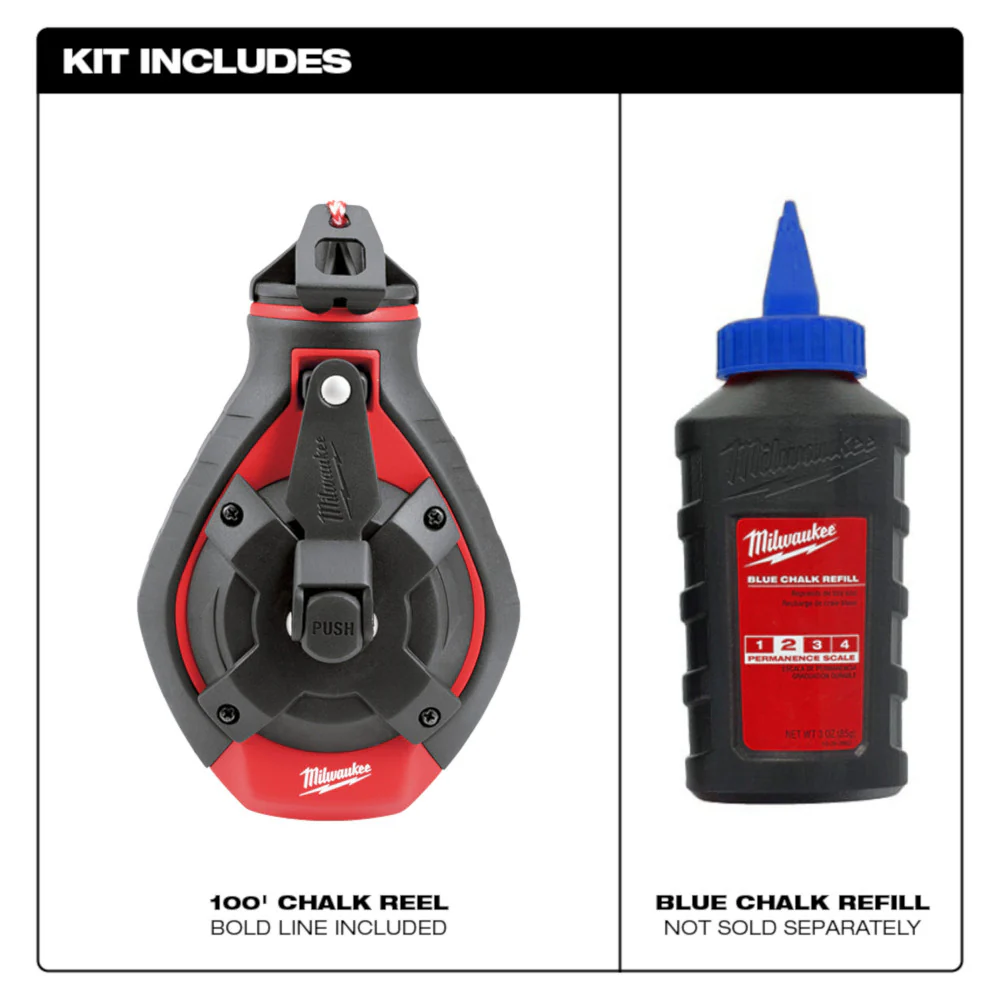 Milwaukee 48-22-3982, 100' Bold Line Kit w/ Blue Chalk - Image 3