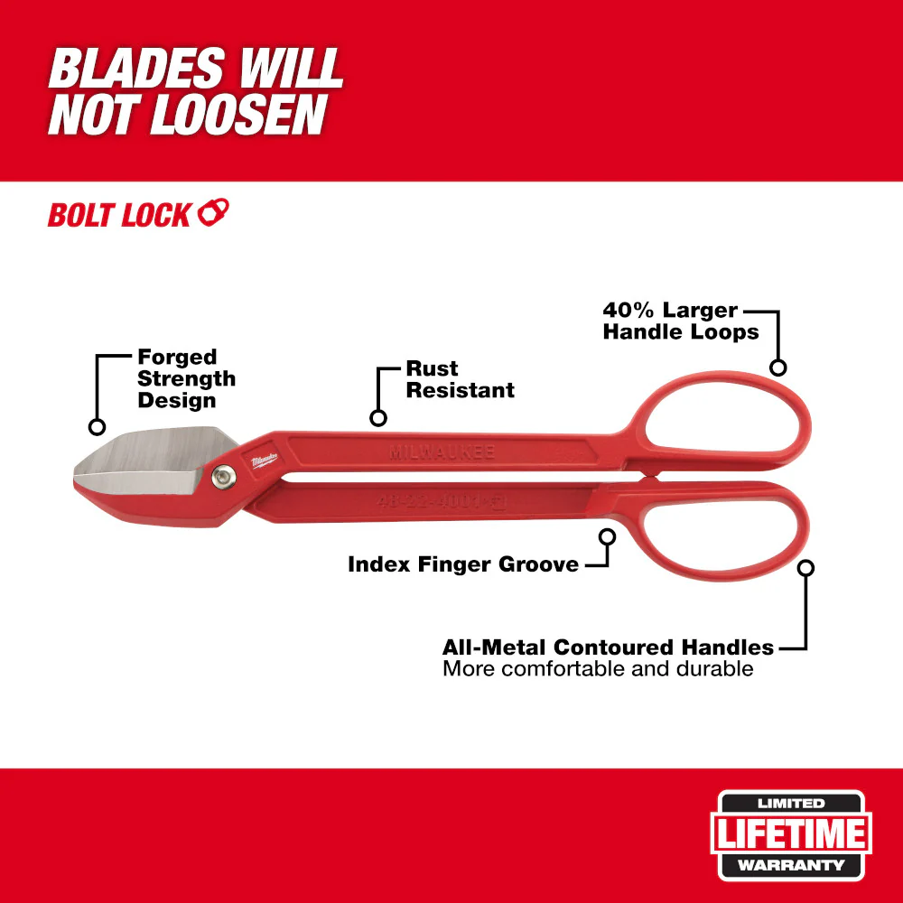 Milwaukee 48-22-4001, 16" Bulldog Tinner - Image 2