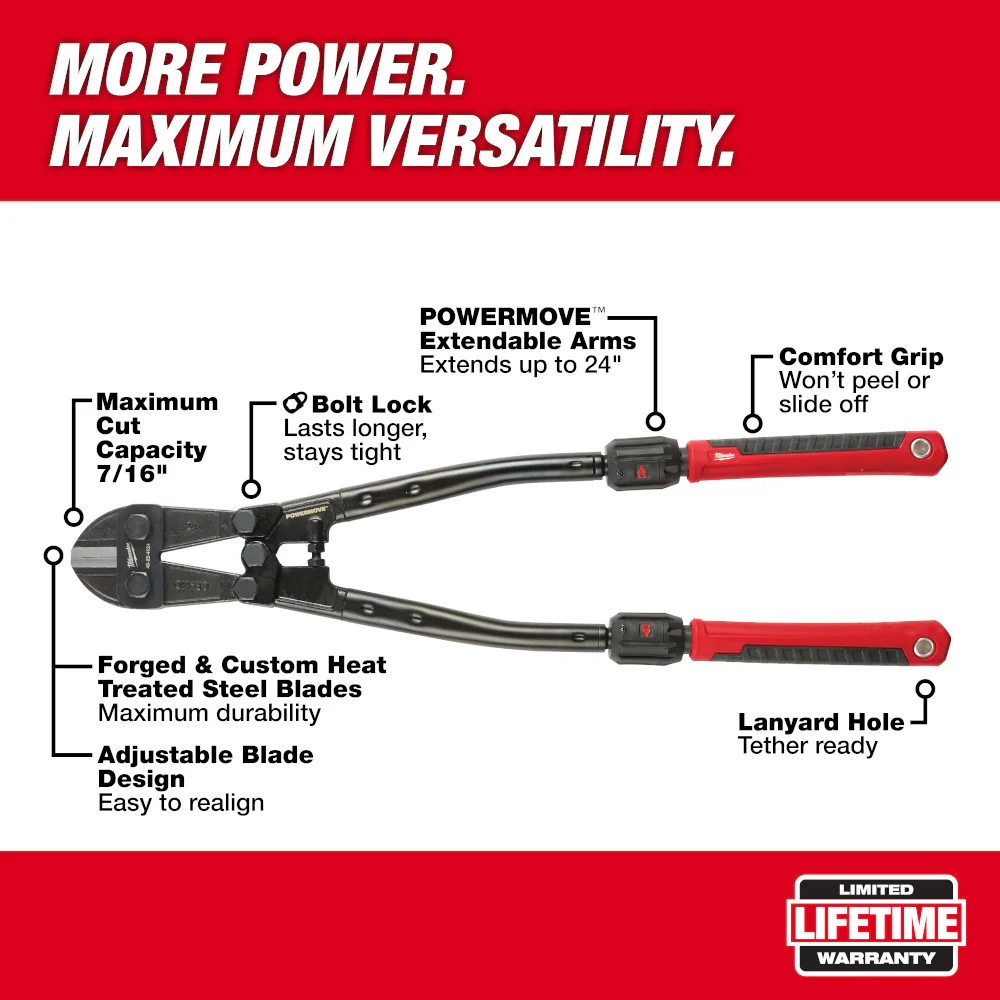 Milwaukee 48-22-4114, 14" Adaptable Bolt Cutter with POWERMOVE - Image 6