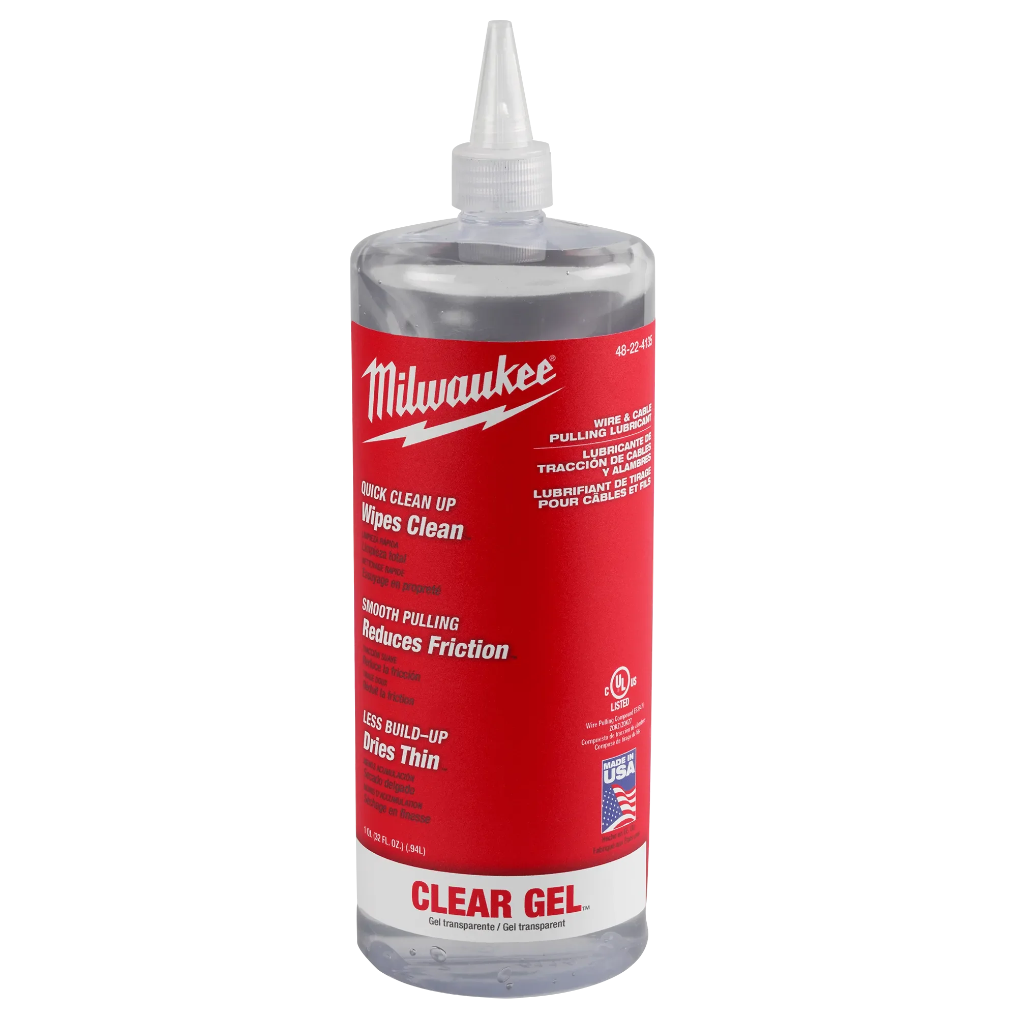 Milwaukee 48-22-4135, Wire & Cable Pulling Clear Gel Lubricant