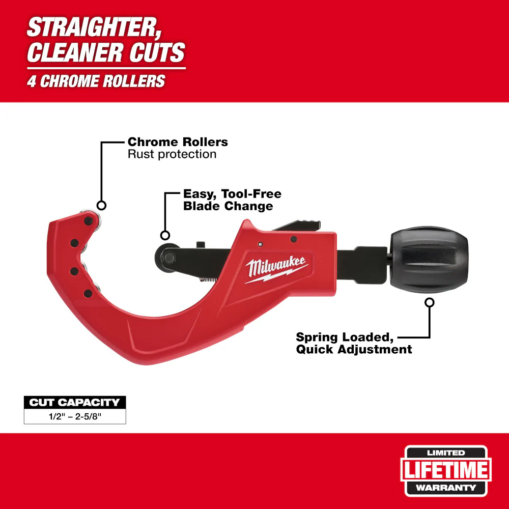 Milwaukee 48-22-4259, 1" Constant Swing Copper Tubing Cutter - Image 6