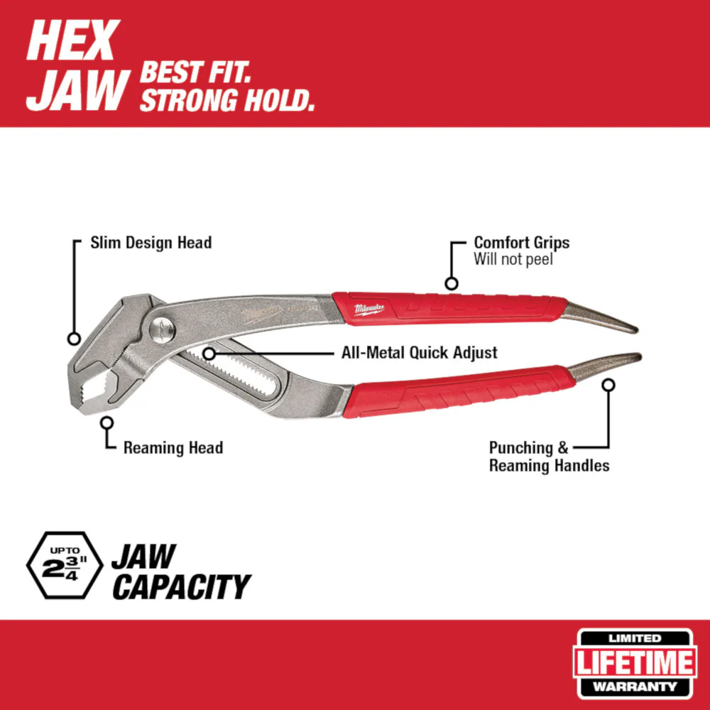 Milwaukee 48-22-6212, 12" V JAW PLIERS - Image 3