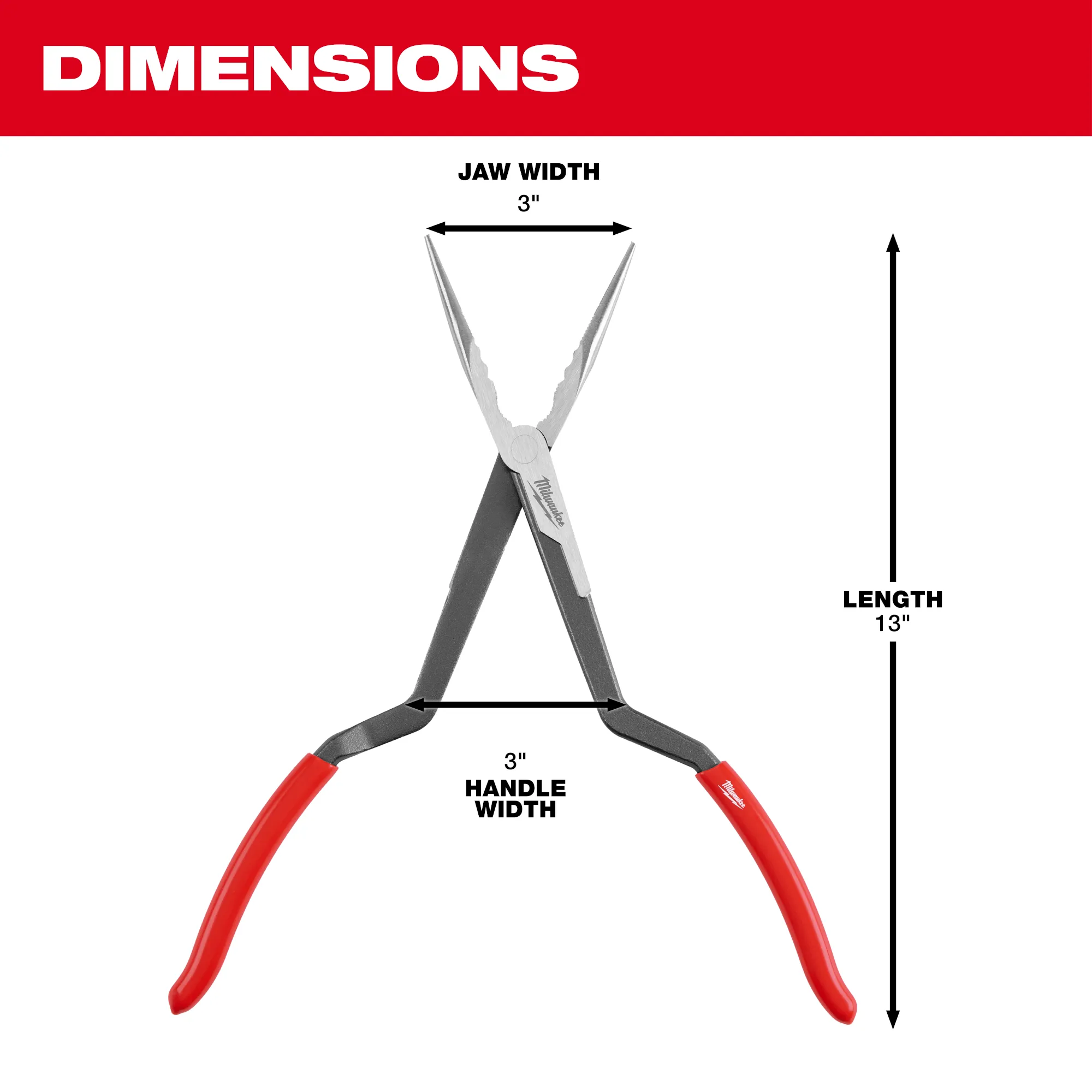 Milwaukee 48-22-6541, 13" Long Reach Pliers - 45° Nose - Image 4