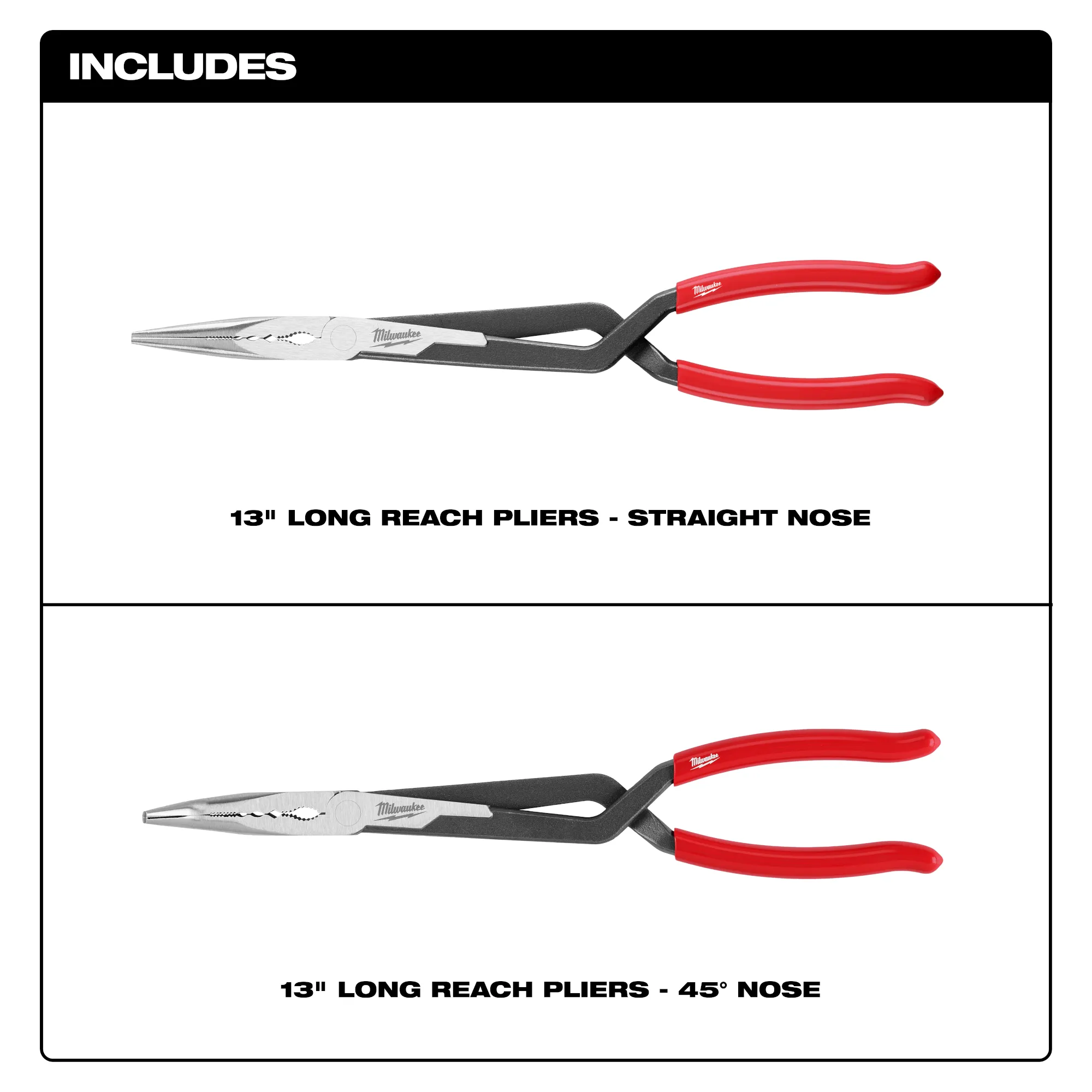 Milwaukee 48-22-6542, 2PC Long Reach Pliers Set - Image 3