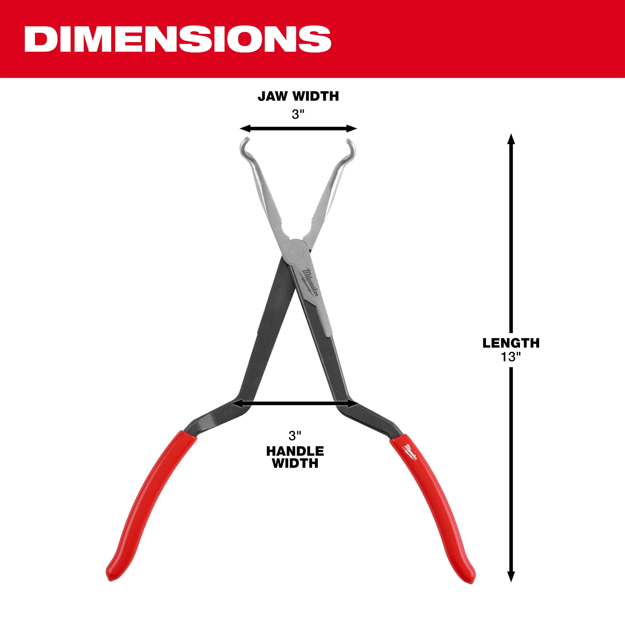 Milwaukee 48-22-6563, 3PC Long Reach Hose Grip Pliers Set - Image 5
