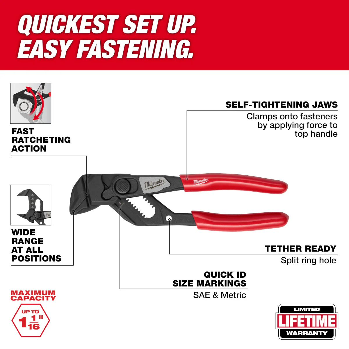 Milwaukee 48-22-6905, 5" Pliers Wrench - Image 2