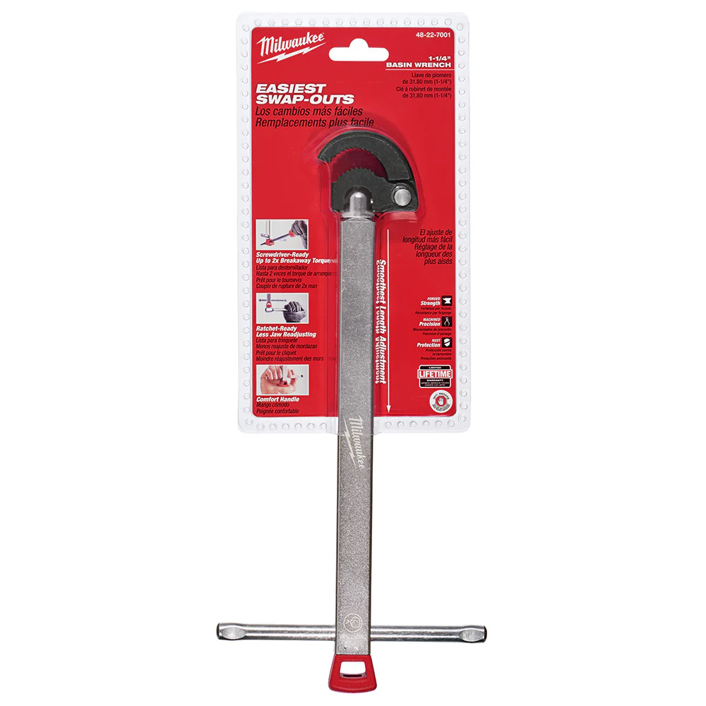 Milwaukee 48-22-7001, Basin Wrench (1.25" Capacity) - Image 6