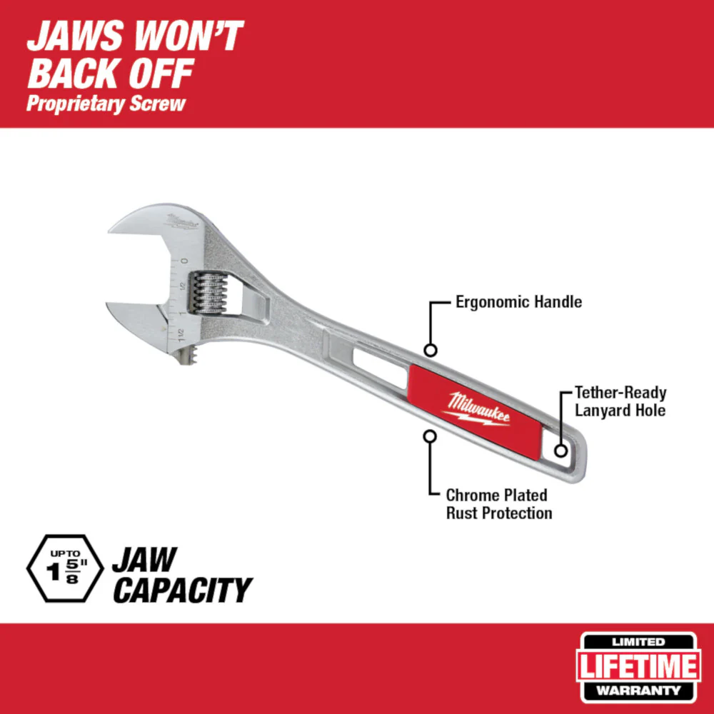 Milwaukee 48-22-7415, 15" Adjustable Wrench - Image 3