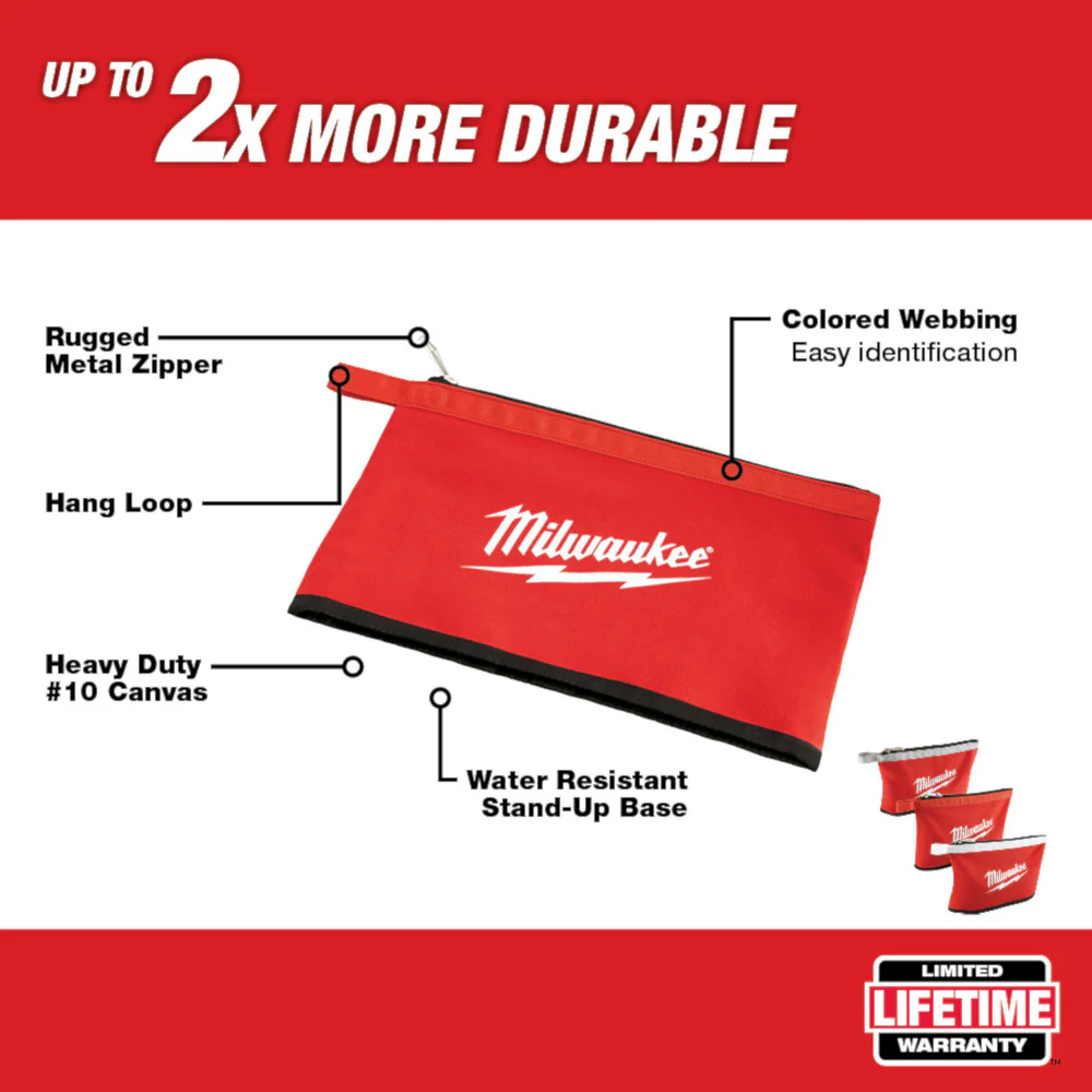 Milwaukee 48-22-8193, 3PK COLORED ZIPPERED POUCHES - Image 4