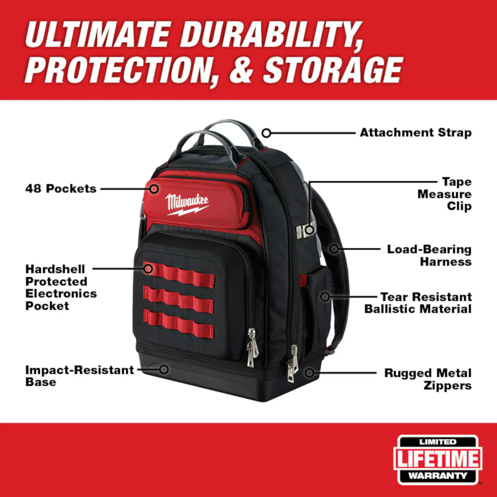 Milwaukee 48-22-8201, Ultimate Jobsite Backpack - Image 3