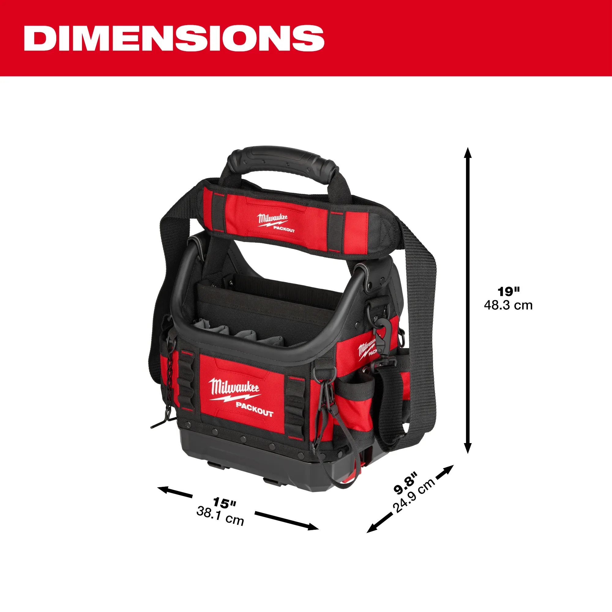 Milwaukee 48-22-8311, PACKOUT™ 10” Structured Tote - Image 3