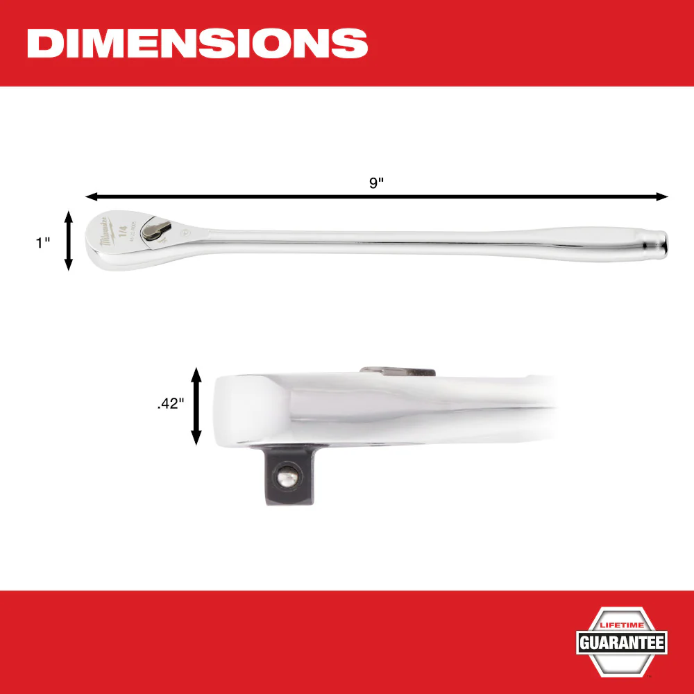 Milwaukee 48-22-9005, 1/4" Drive 9" Ratchet - Image 3