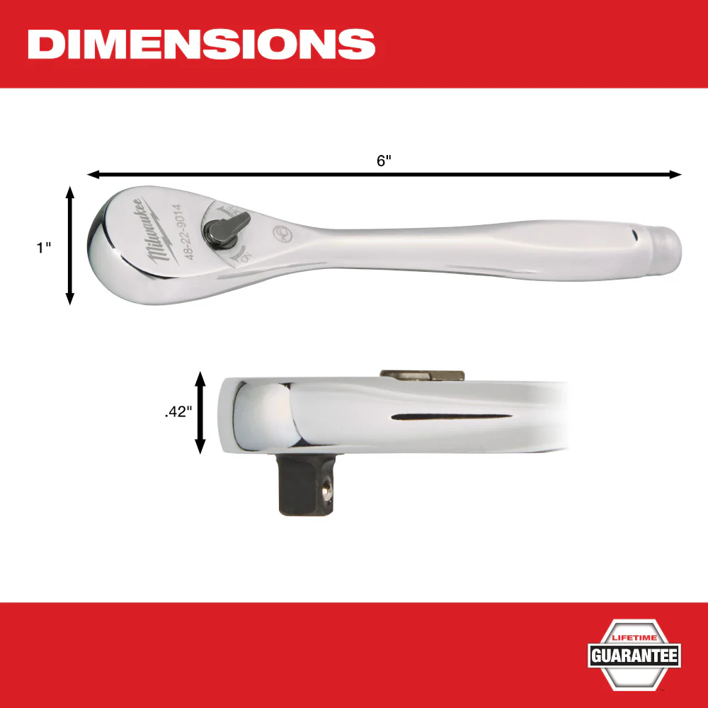Milwaukee 48-22-9014, 1/4" Drive Ratchet - Image 5