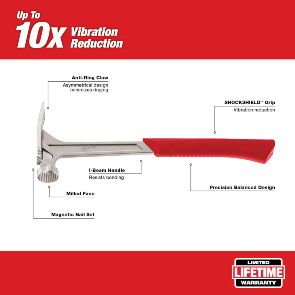Milwaukee 48-22-9017, 17 oz Framing Hammer (Smooth Face) - Image 7