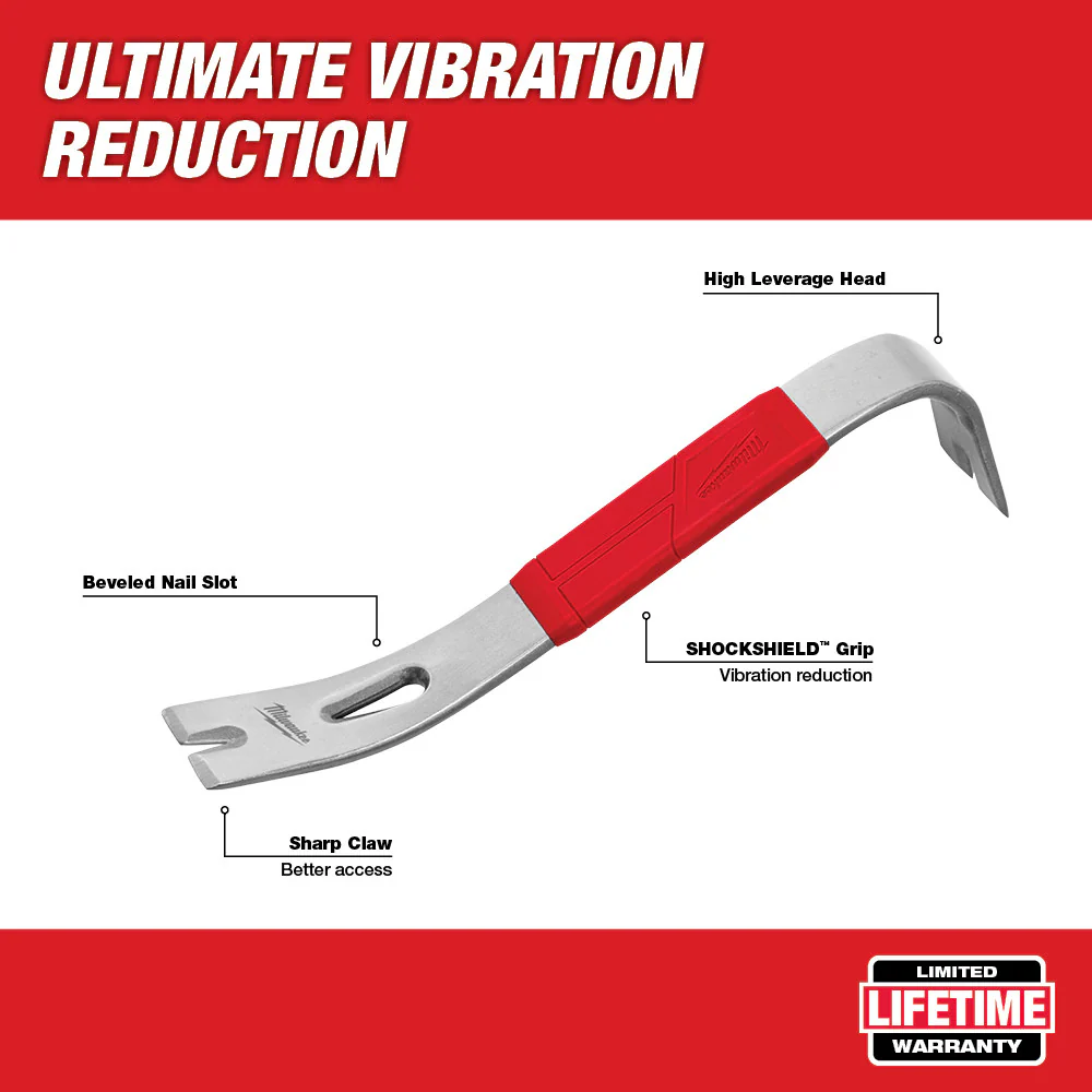 Milwaukee 48-22-9034A, 9" NAIL PULLER & 12" PRY BAR SET - Image 3