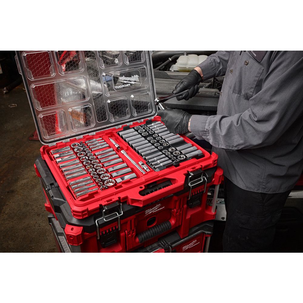 Milwaukee 48-22-9285, 98pc 3/8" 6-Pt and 12-Pt Metric & SAE Ratchet & Socket - Image 12
