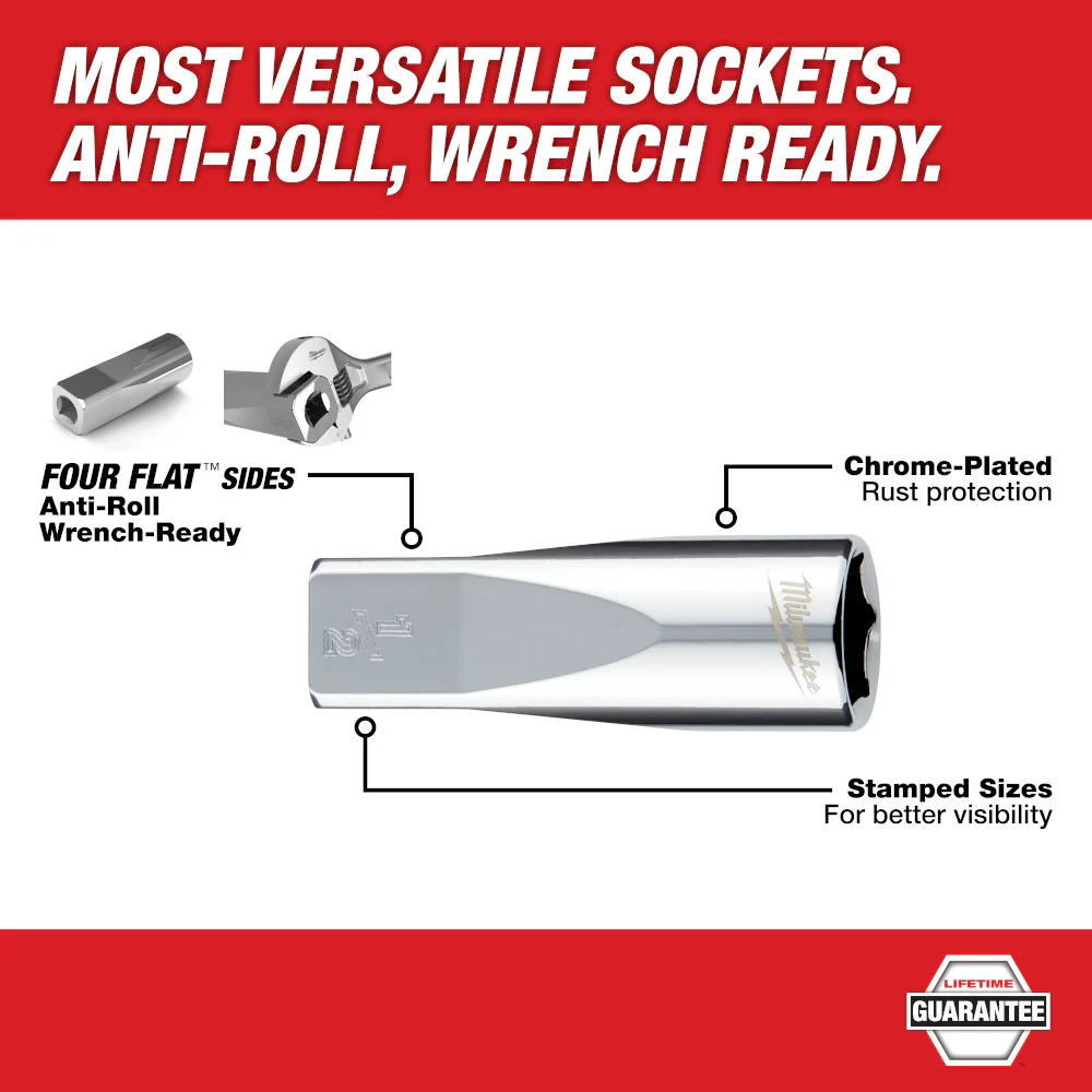 Milwaukee 48-22-9404, 1/4" Drive 26pc Ratchet & Socket Set - SAE - Image 6