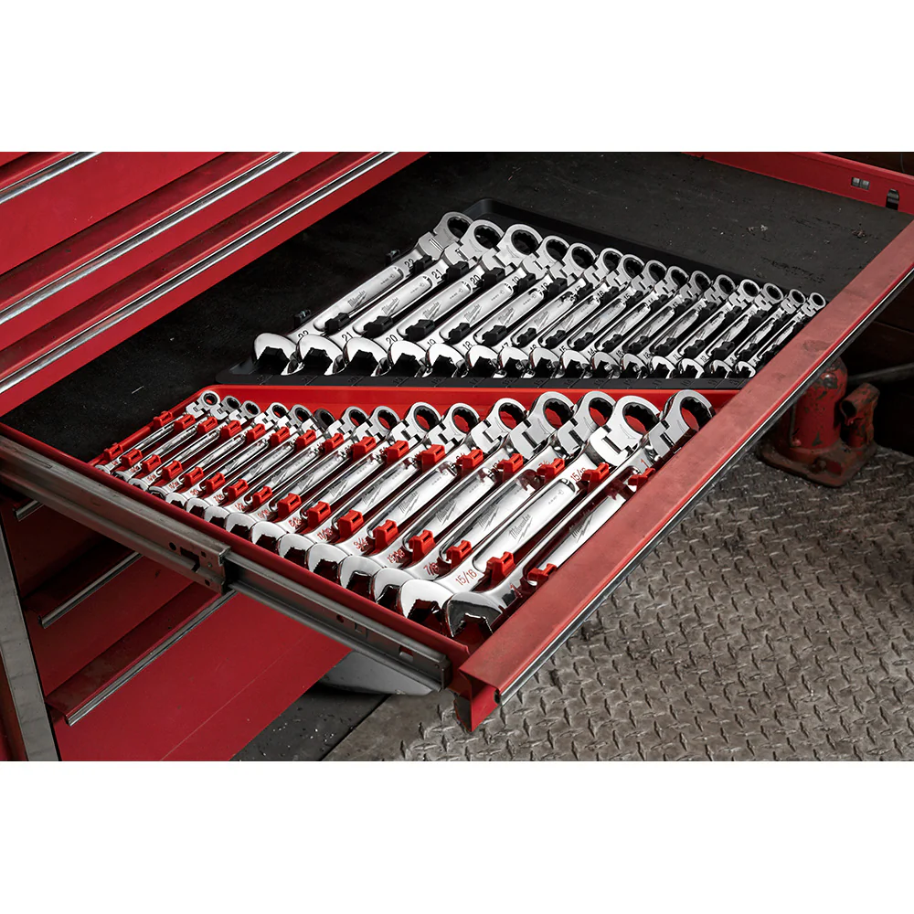 Milwaukee 48-22-9413, SAE Flex Head Ratcheting Combination Wrench Set 15-Piece - Image 4