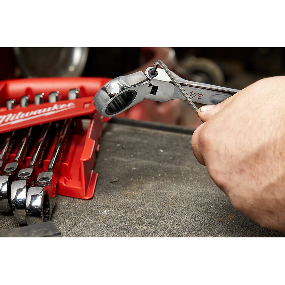 Milwaukee 48-22-9413, SAE Flex Head Ratcheting Combination Wrench Set 15-Piece - Image 5