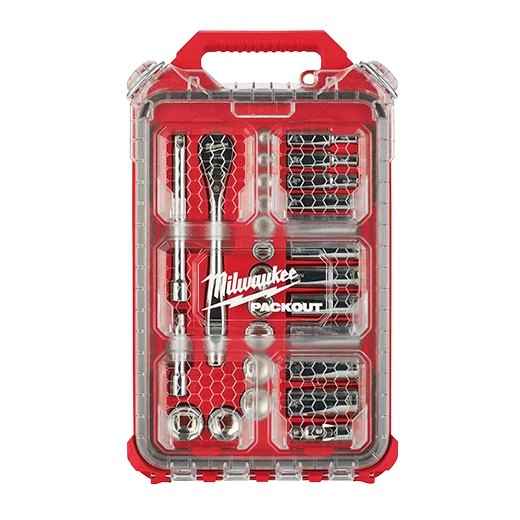Milwaukee 48-22-9481, 3/8" 28 pc Ratchet and Socket Set in PACKOUT (SAE) - Image 2