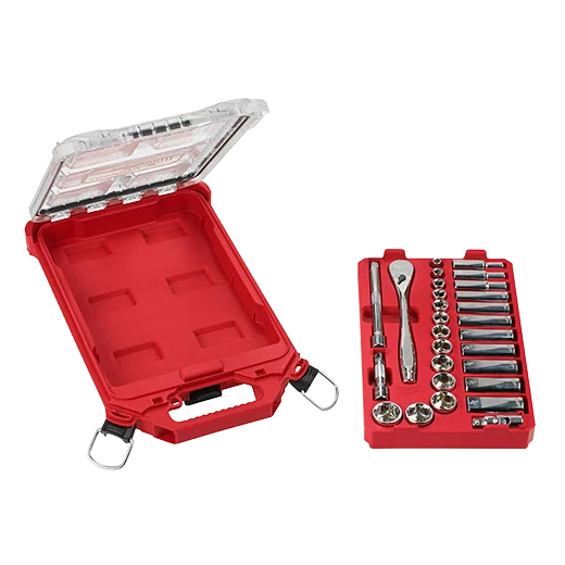 Milwaukee 48-22-9481, 3/8" 28 pc Ratchet and Socket Set in PACKOUT (SAE) - Image 3