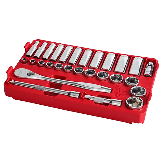 Milwaukee 48-22-9481, 3/8" 28 pc Ratchet and Socket Set in PACKOUT (SAE) - Image 5