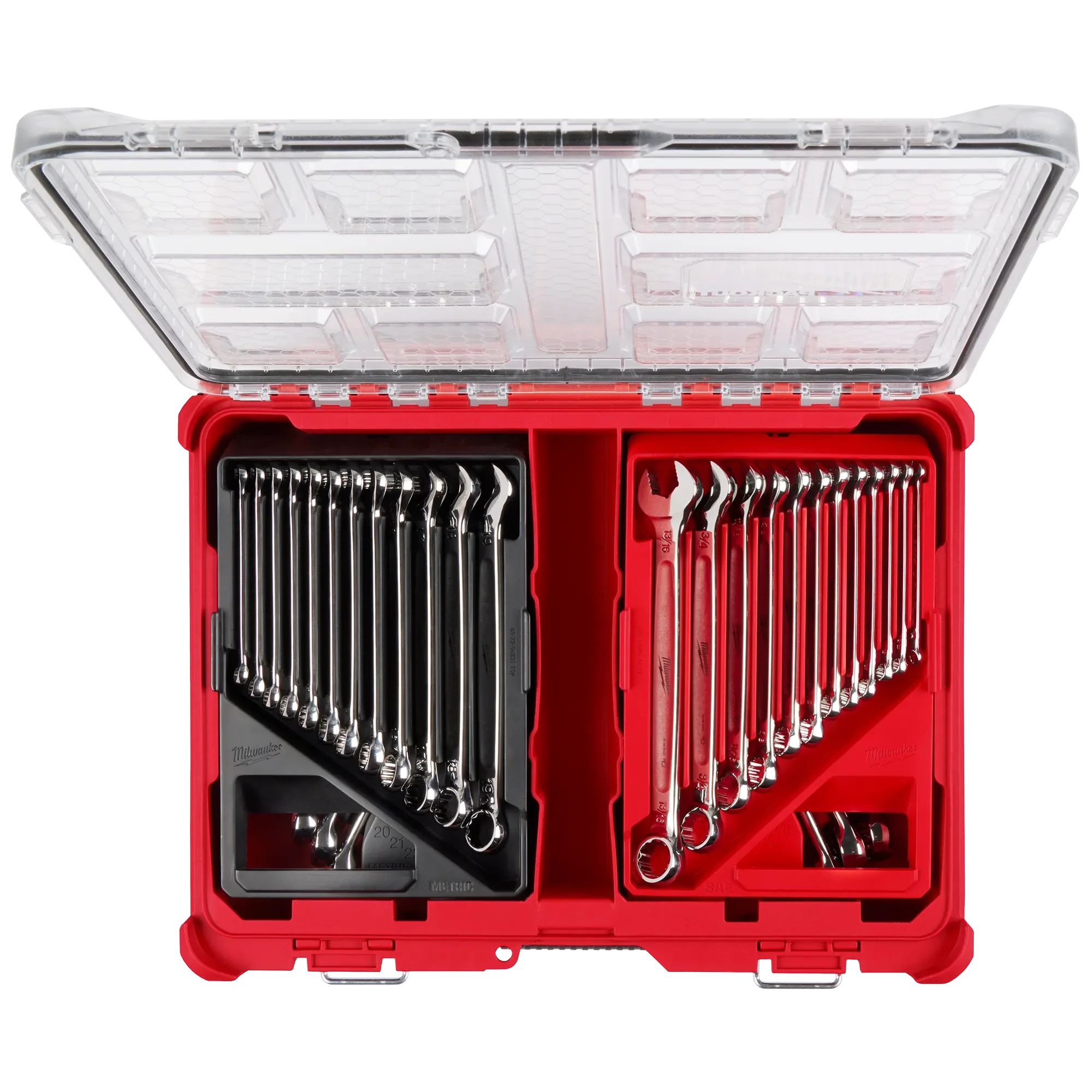 Milwaukee 48-22-9485, 30pc Metric & SAE Combination Wrench Set with PACKOUT™ Organizer - Image 2