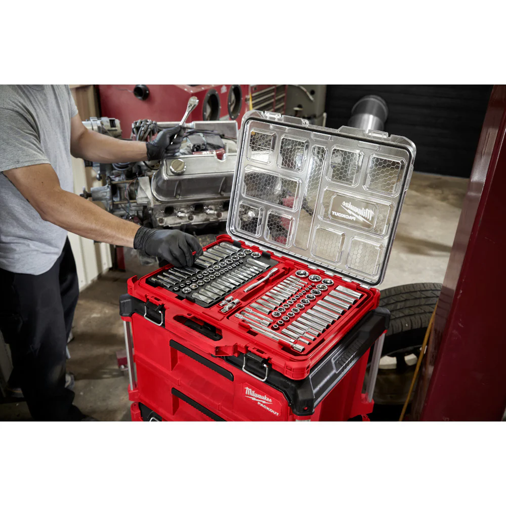 Milwaukee 48-22-9486, 1/4" & 3/8"  106 pc Ratchet and Socket Set in PACKOUT (SAE & Metric) - Image 4