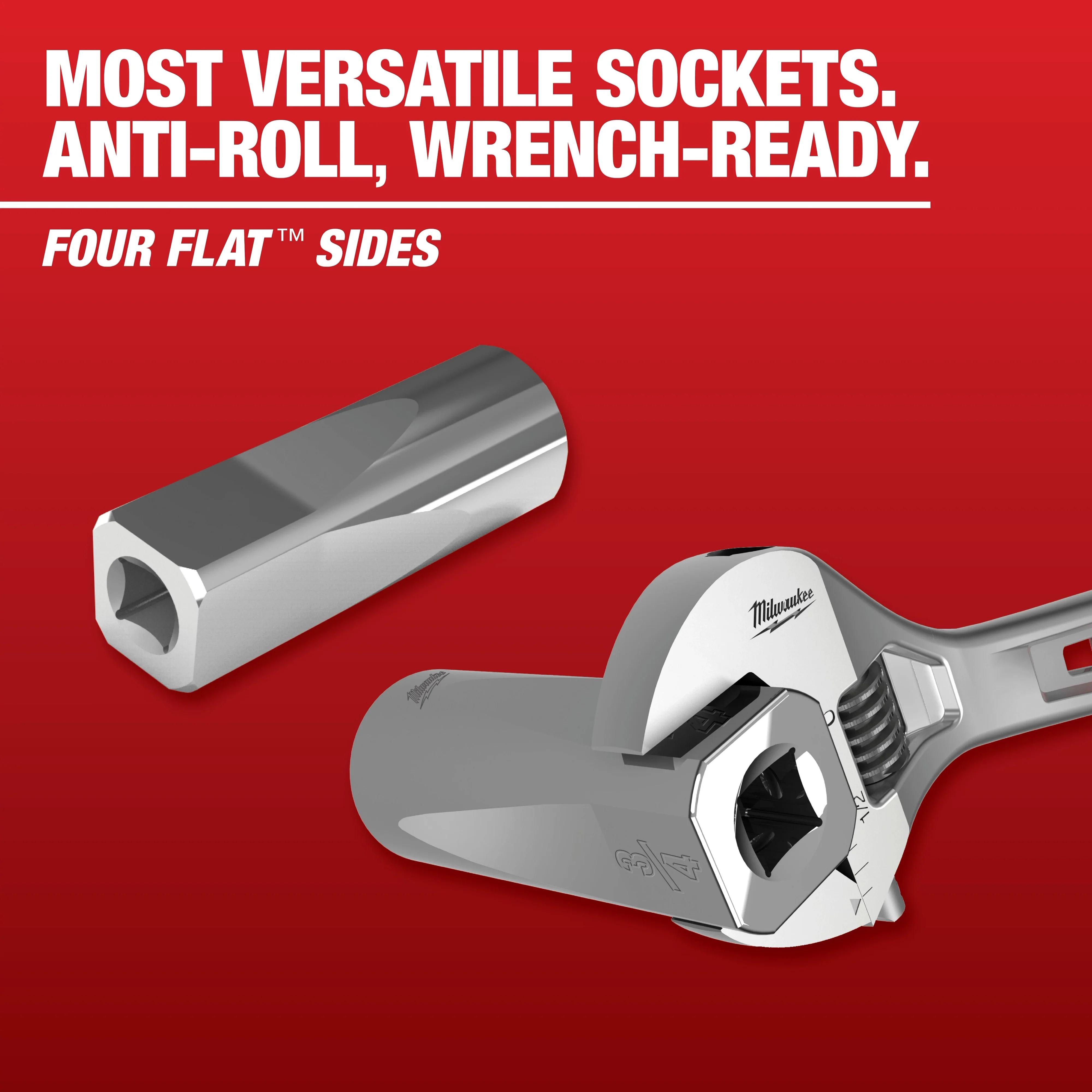 Milwaukee 48-22-9503, 10pc 3/8" Metric Sockets with FOUR FLAT™ Sides - Image 4