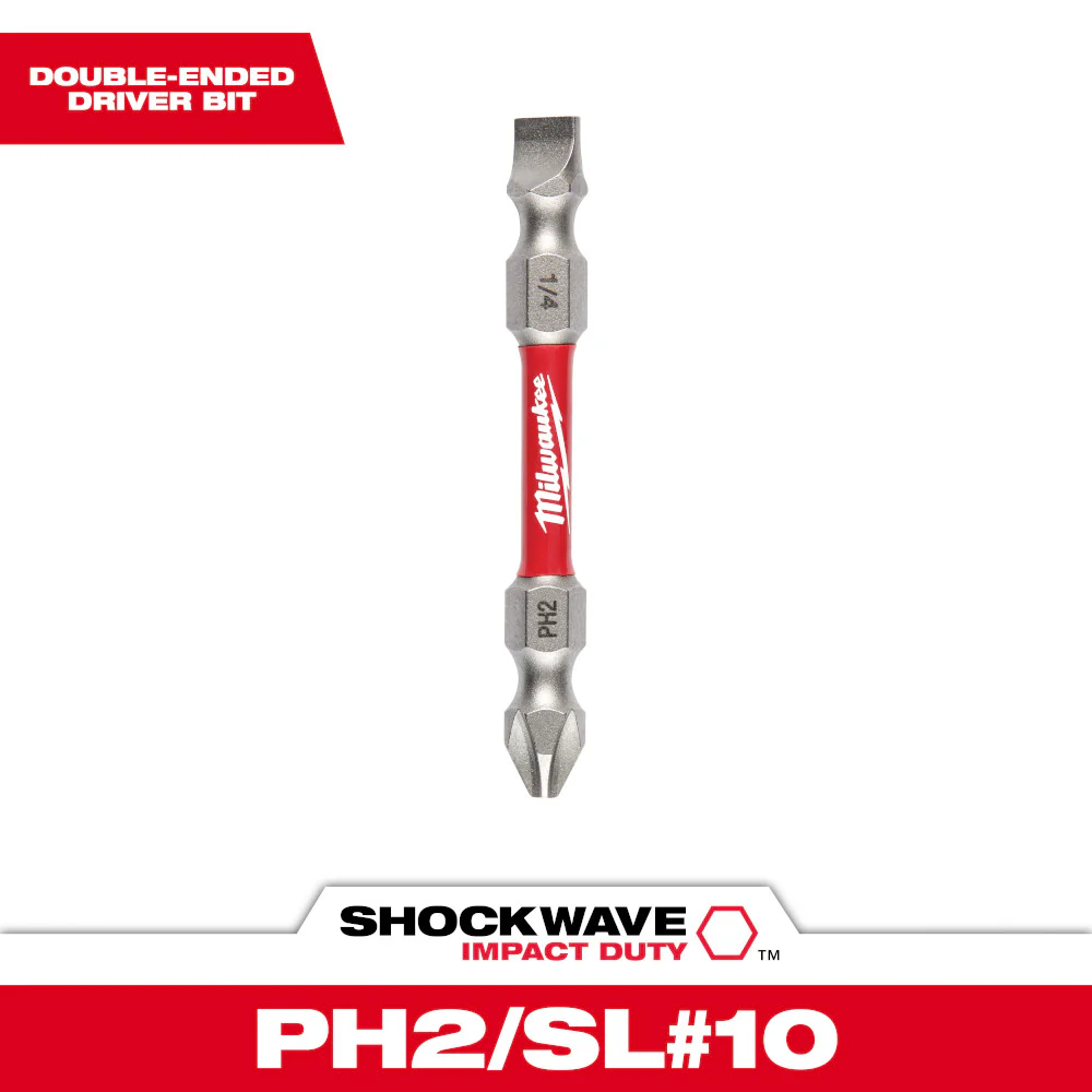 Milwaukee 48-32-4311, SHOCKWAVE PH2/SQ2  IMPACT DOUBLE ENDED BIT - Image 2