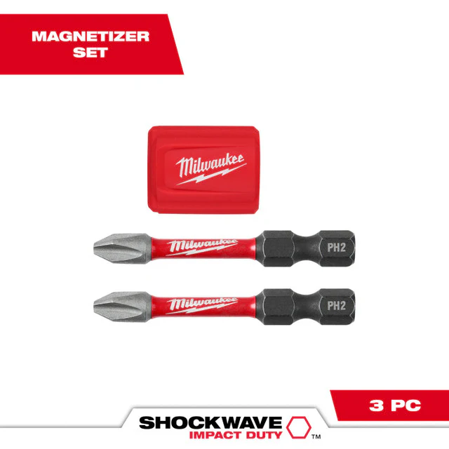Milwaukee 48-32-4550, SHOCKWAVE Impact Duty™ Magnetic Attachment and PH2 Bit Set - 3PC - Image 3