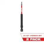Milwaukee 48-32-4676, 3-1/2" Torx T10 SHOCKWAVE Impact Duty Bit - 2 Pack - Image 2