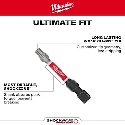 Milwaukee 48-32-4678, 3-1/2" Torx T20 SHOCKWAVE Impact Duty Bit - 2 Pack - Image 6