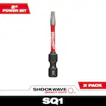 Milwaukee 48-32-4971, 2" SQ1 SHOCKWAVE Impact Duty Bit - 2 Pack - Image 2