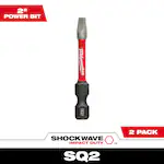 Milwaukee 48-32-4972, 2" SQ2" SHOCKWAVE Impact Duty Bit - 2 Pack - Image 2