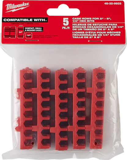Milwaukee 48-32-9933, Small & Medium Case Rows for Impact Driver Accessories 5PK - Image 2